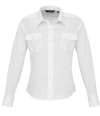 PR310 Premier Ladies Long Sleeve Pilot Shirt White colour image